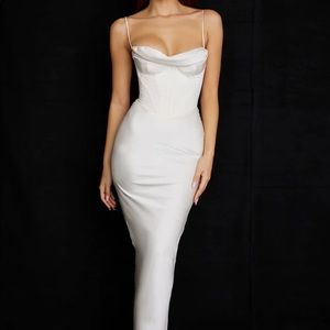 Bachelorette/formal White Corset dress
